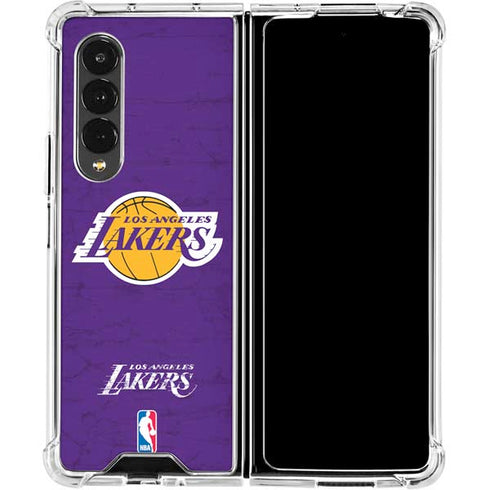 NBA Los Angeles Lakers Purple Primary Logo Galaxy Z Fold4 5G Clear Case